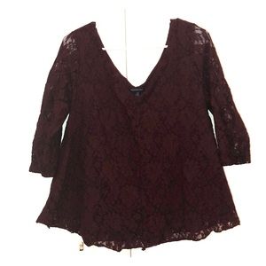 Off the Shoulder Lace American Eagle Blouse